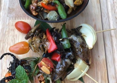 მატლების სალათი და მორიელის ასორტი