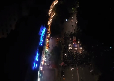 აქციის დაშლის კადრები დრონით და სხვა პირადი ლაივ ჩართვები - VIDEO