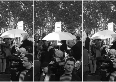 გამოსამშვიდობებელი ქოლგა ქაშუეთთან - მიშა კობახიძის დაკრძალვა - დღის ფოტო