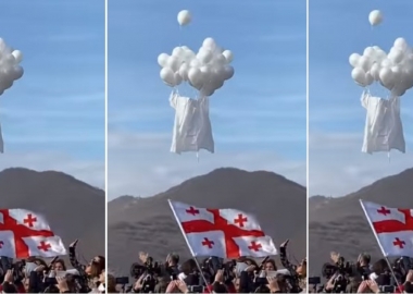 თეთრი ხალათი თეთრ ბუშტებზე, ვაჟა გაფრინდაშვილისთვის - დღის ვიდეო