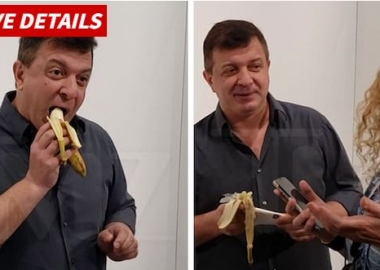 მაურისიო კატელანის 120 000 დოლარიანი ბანანი ქართველმა არტისტმა შეჭამა