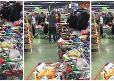 კორონავირუსის პირველი შემთხვევის დადასტურების შემდეგ მოქალაქეები სურსათს იმარაგებენ - დღის ფოტო