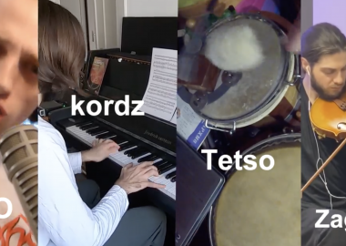 4 მუსიკოსის დისტანციური მუსიკალური გზავნილი