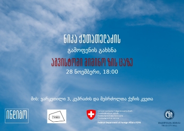 ნიკა ქუთათელაძის გამოფენა 'აგვისტოში მიმინო ზის ცაზე'