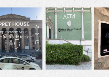 ქართველმა არტისტებმა ვენეციის ბიენალეს რუსეთის პავილიონს “ДЕТИ” (ბავშვები) დააწერეს